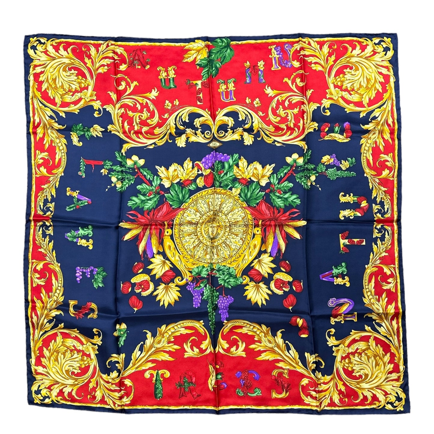 Barroco Silk Scarf 35” Luxury Designer Versace