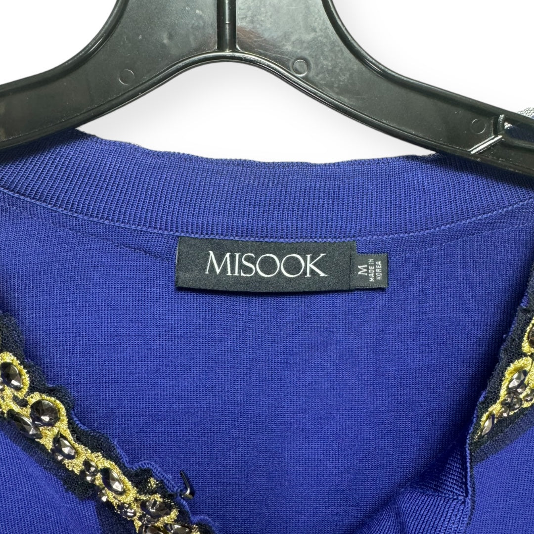 Blue Tunic Long Sleeve Misook, Size M