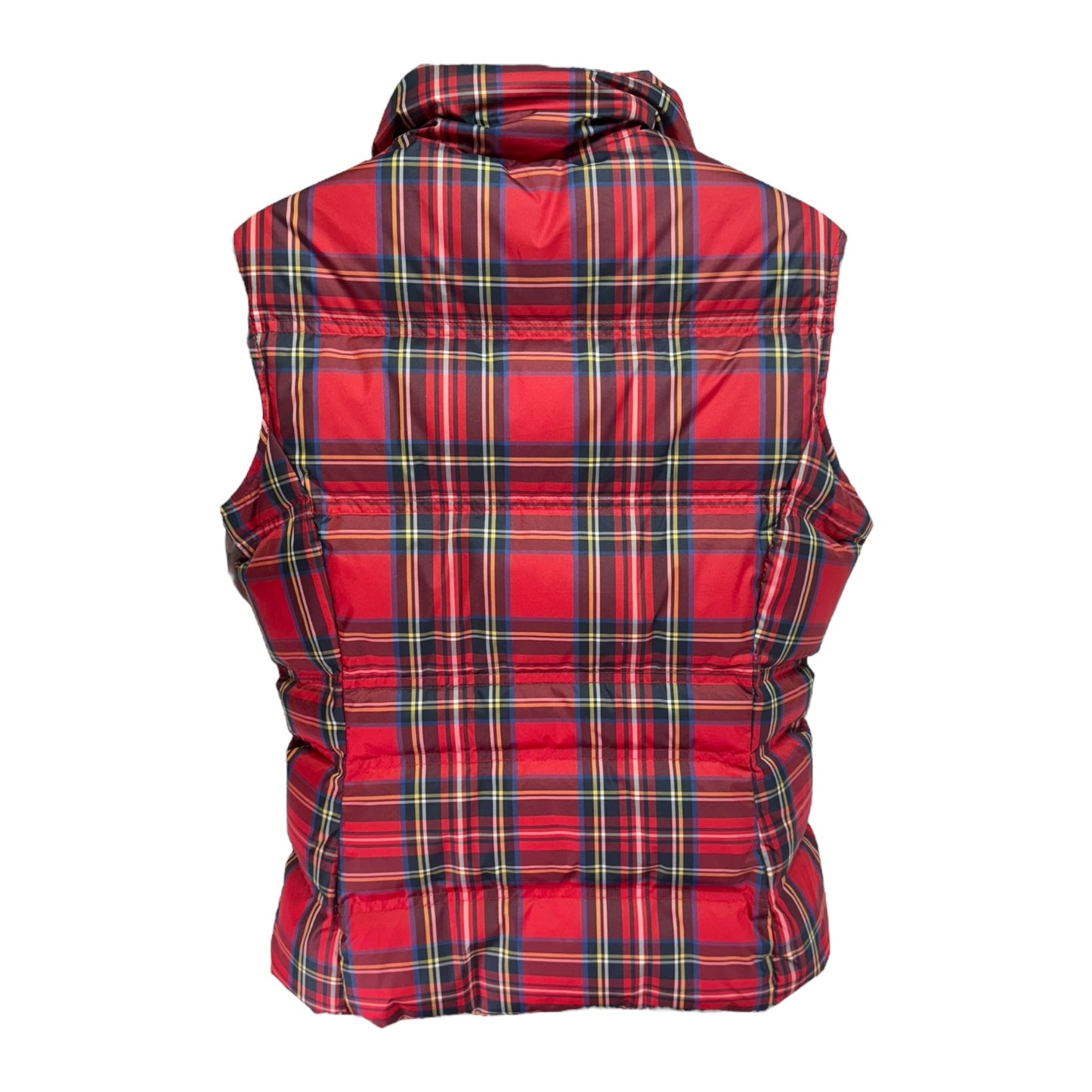 Vest Puffer & Quilted By Lands End In Plaid Pattern, Size: S