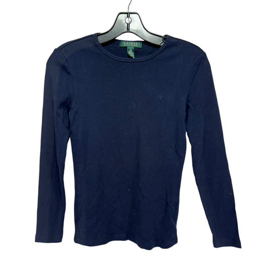 Top Long Sleeve By Lauren By Ralph Lauren In Navy, Size: Xs