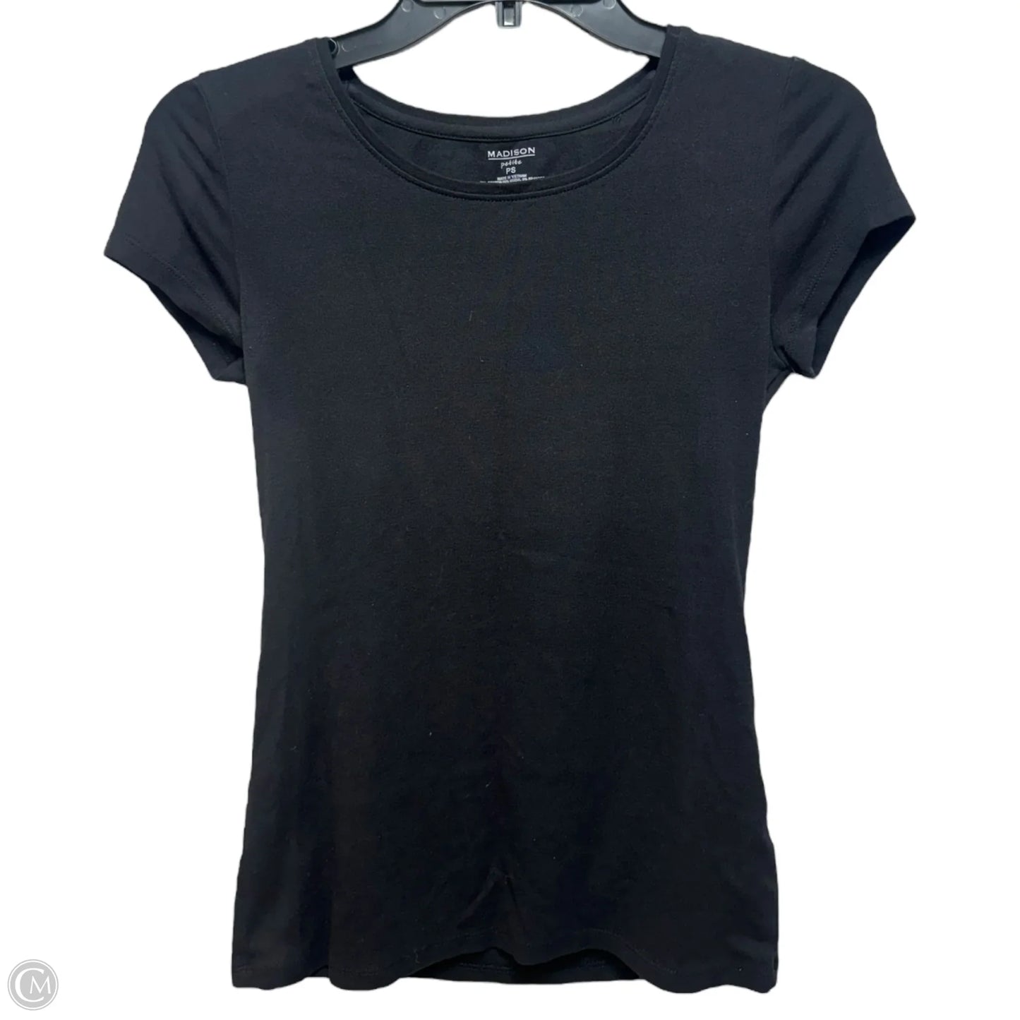 Top Short Sleeve By Madison In Black, Size: S