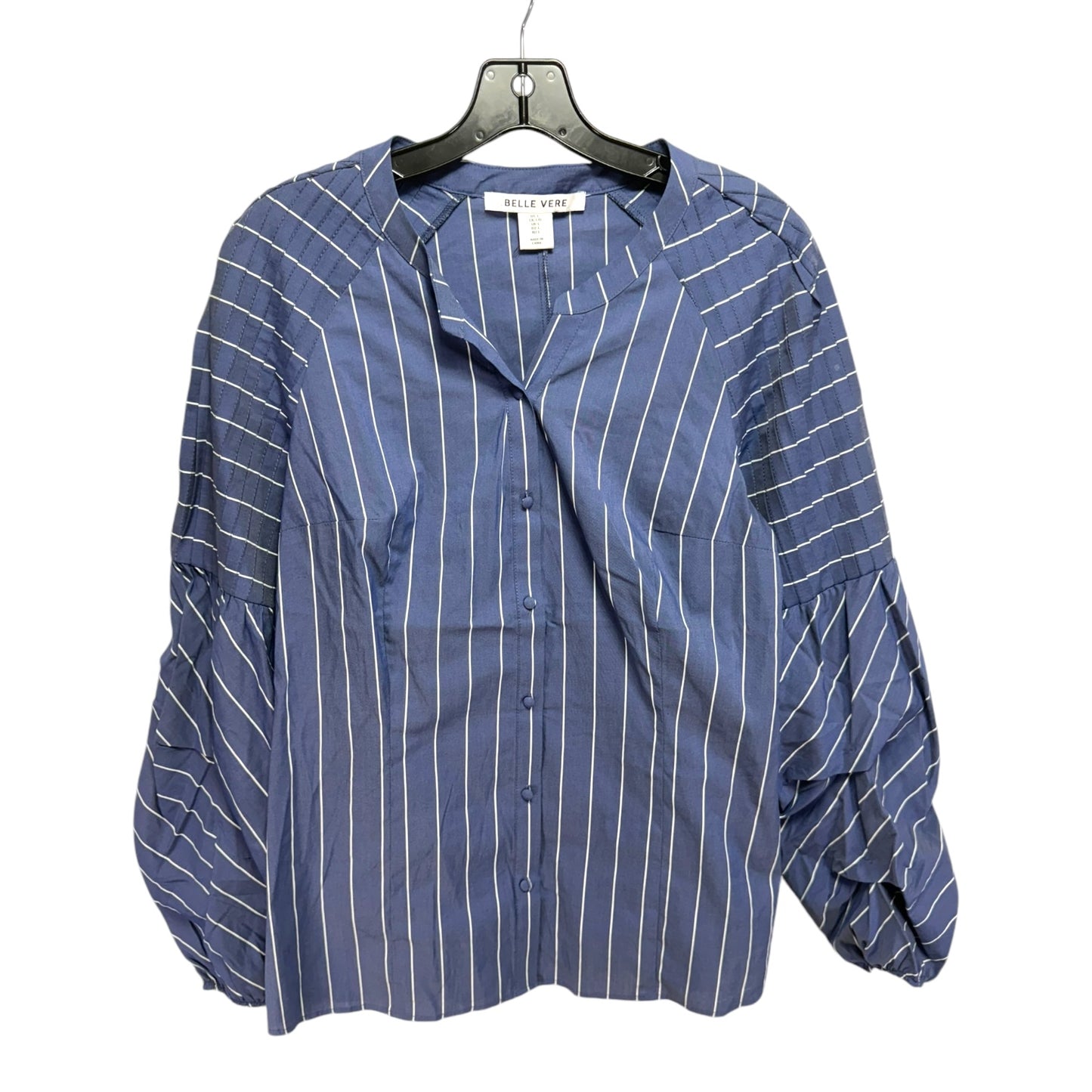 Top Long Sleeve By Belle Vere In Striped Pattern, Size: L