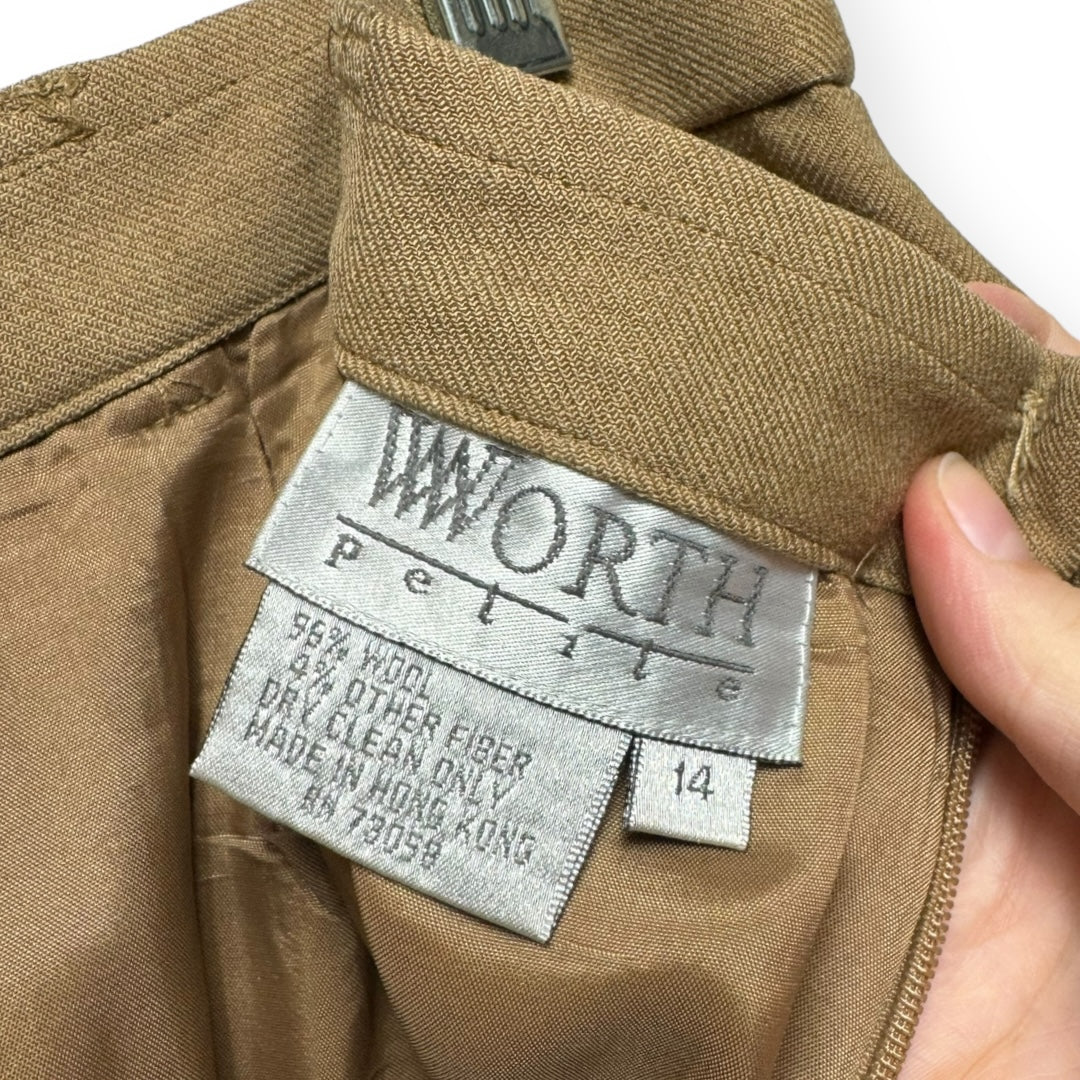 Skirt Maxi By Worth Ny In Tan, Size: 14 Petite