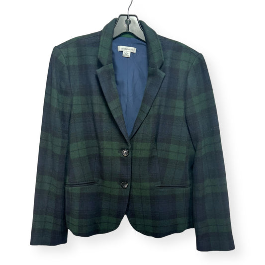 Blazer By Liz Claiborne In Plaid Pattern, Size: L