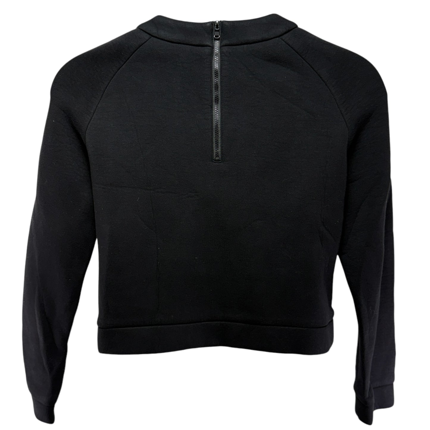 Marisol Neoprene Cropped Sweatshirt By Tibi In Black, Size: M