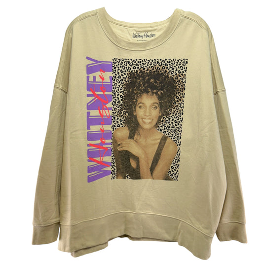 Whitney Houston Band Sweatshirt Crewneck By Unbranded In Tan, Size: Xl