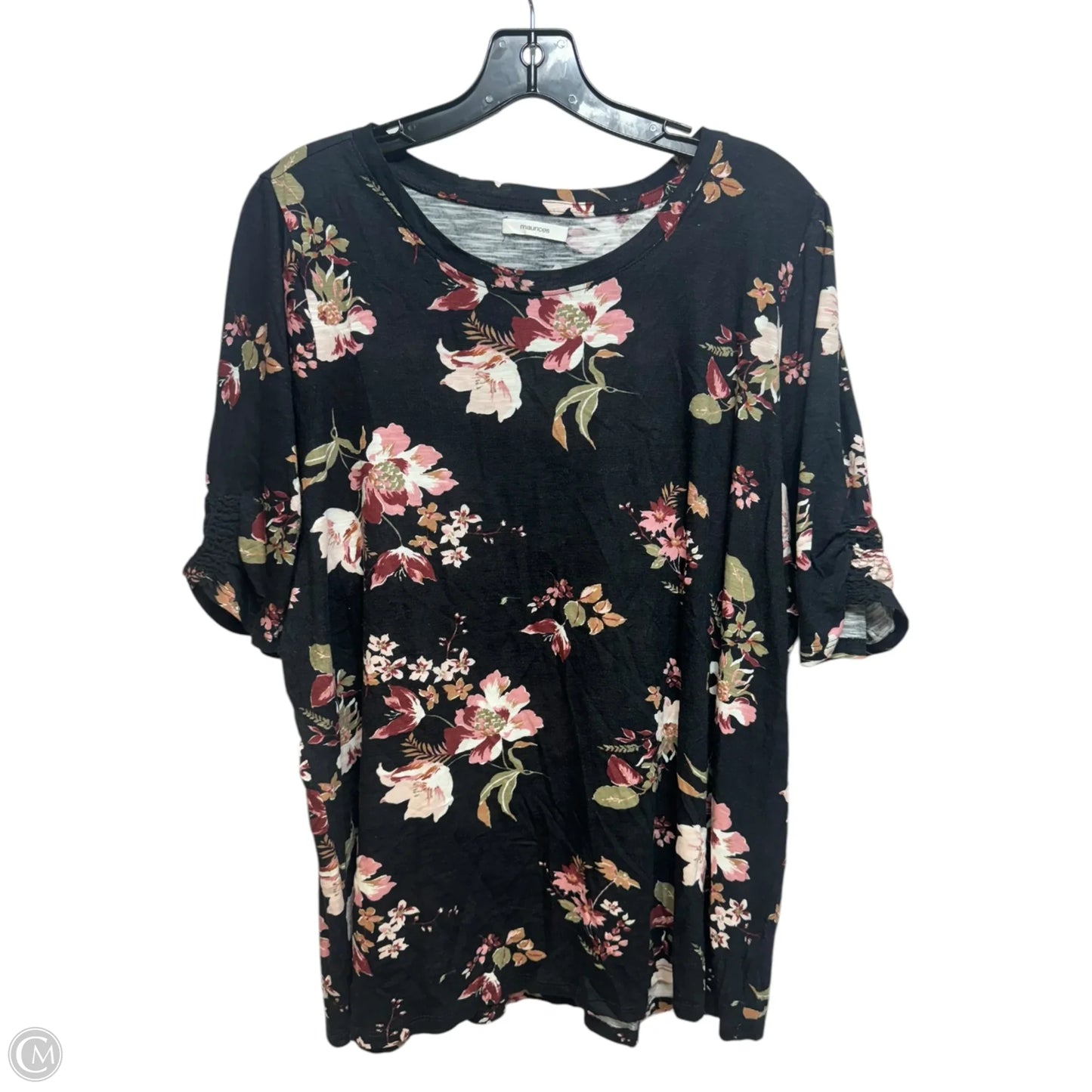 Top Short Sleeve By Maurices In Floral Print, Size: 18