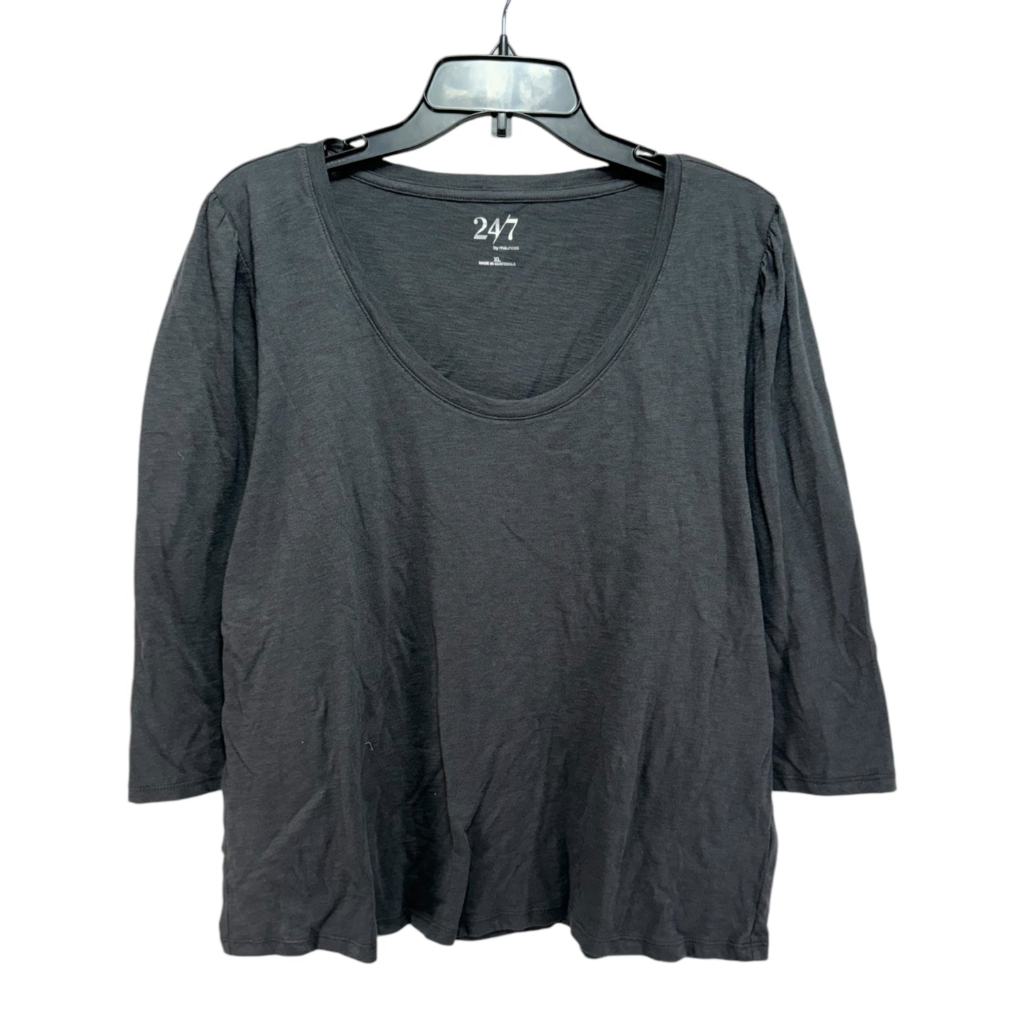 Top 3/4 Sleeve Basic By Maurices In Grey, Size: Xl