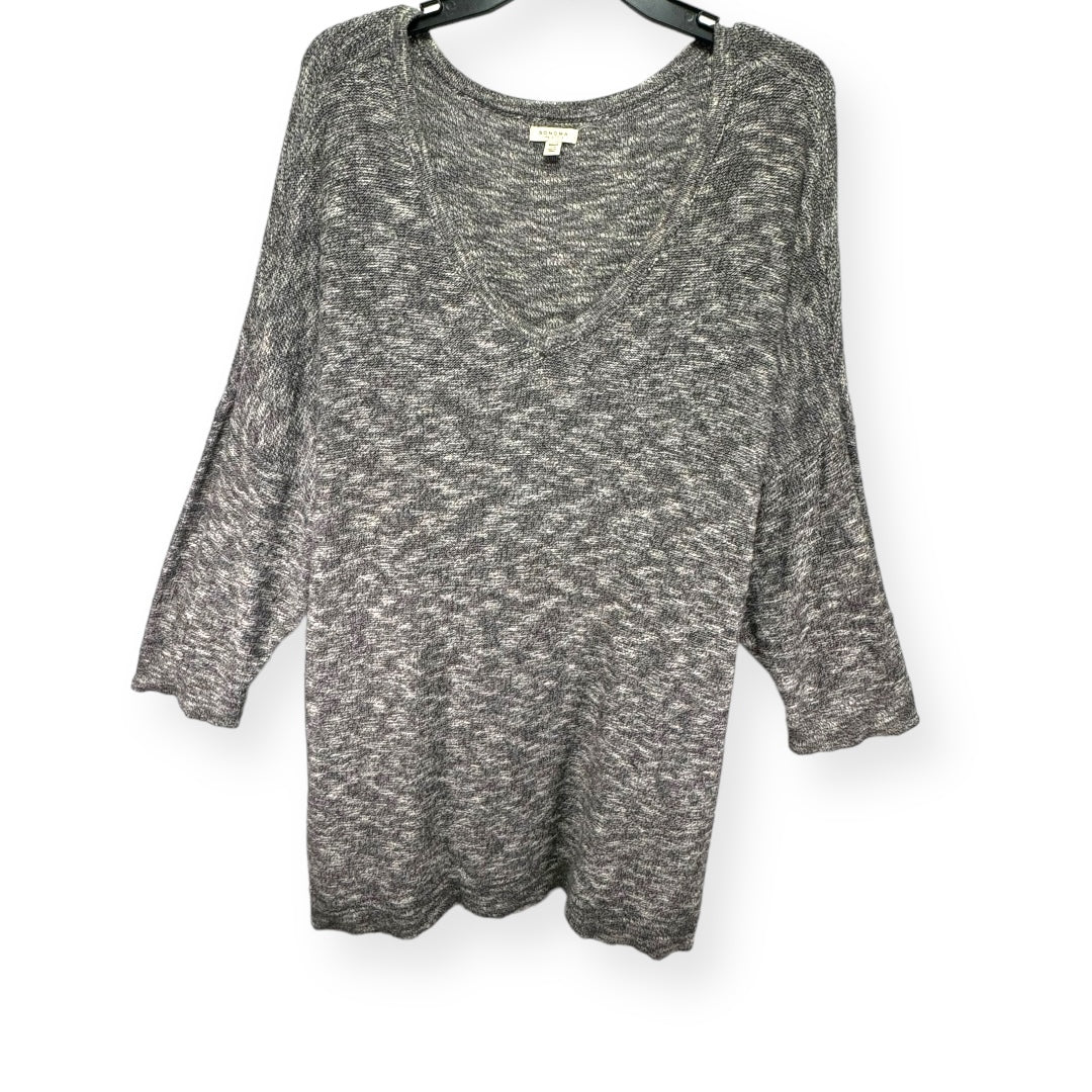 Sweater By Sonoma In Grey, Size: 3x