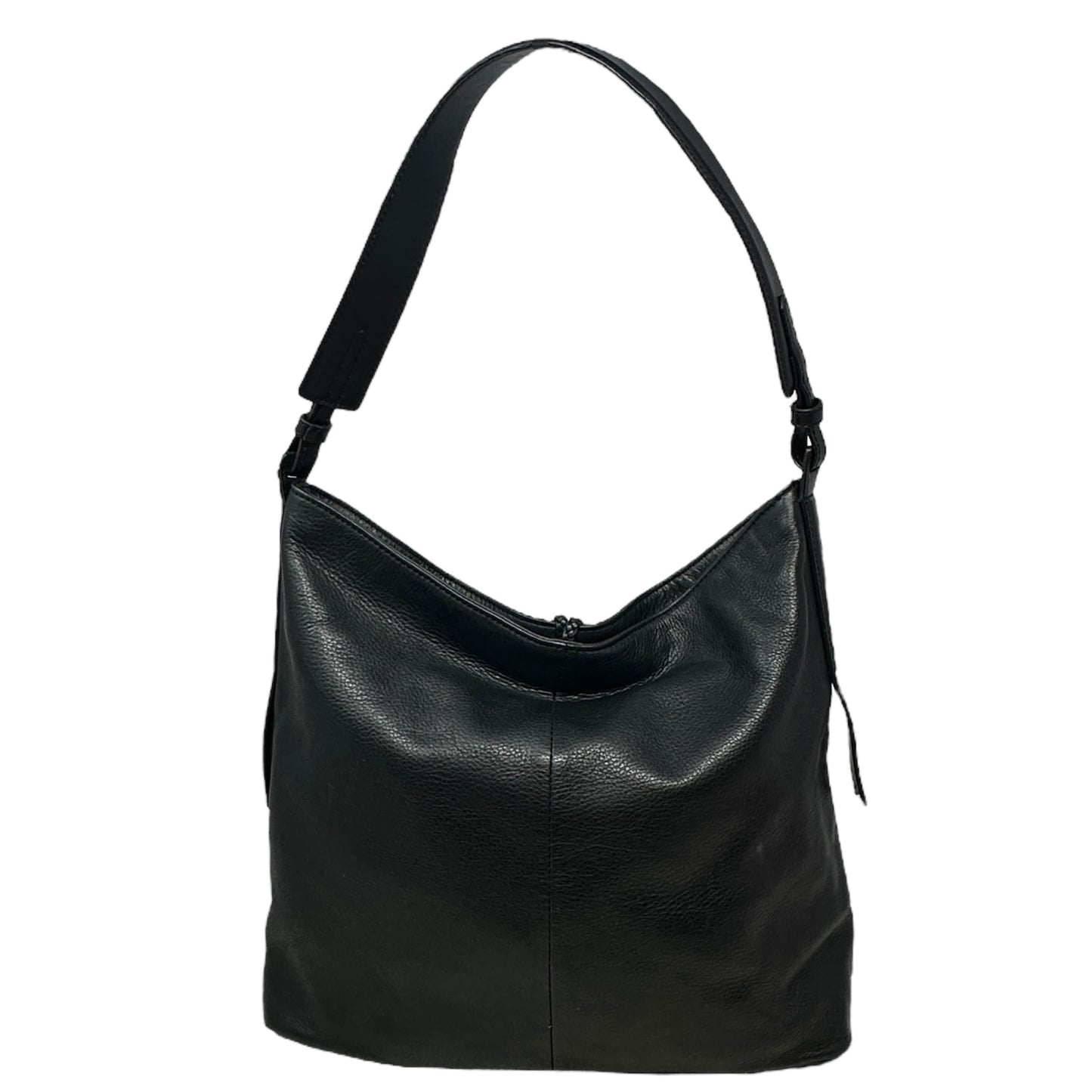 Tassel Hobo in Black Leather Designer By Margot, Size: Medium