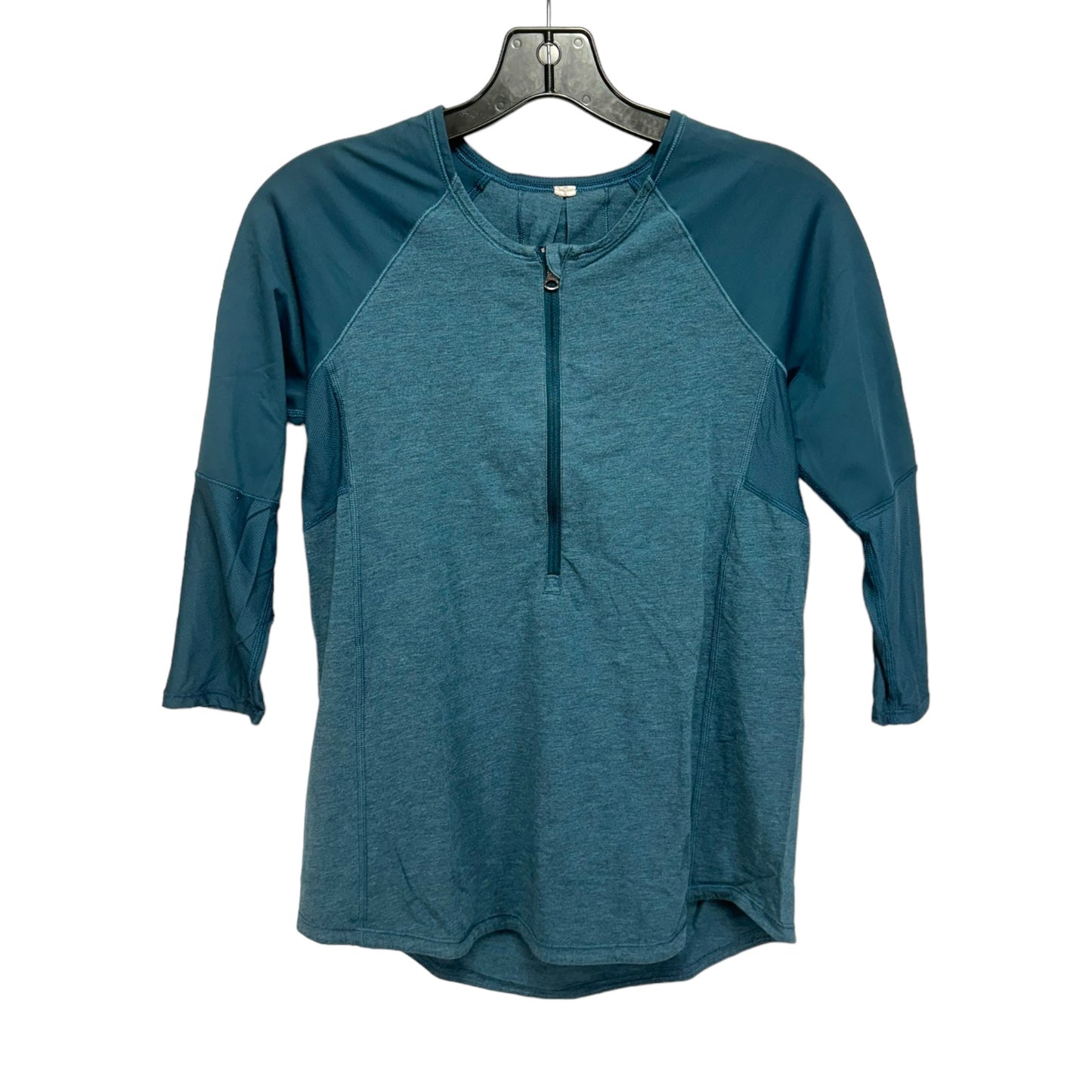 Clip-In Long Sleeve 1/2 Zip Top By Lululemon In Heathered Alberta Lake, Size: M