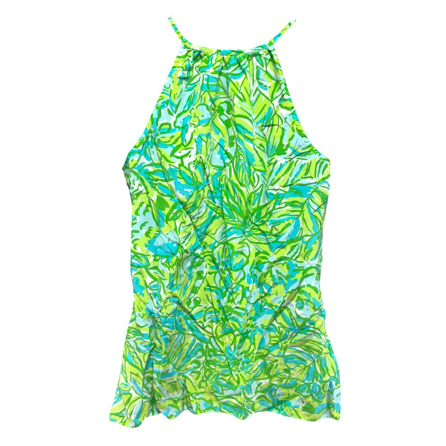 Silk Finn Top By Lilly Pulitzer In Fresh Citrus Green Parrot, Size: XS