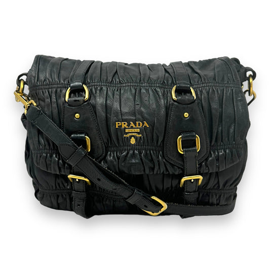 Nappa Gaufre Messenger Tote Luxury Designer By Prada, Size: Large