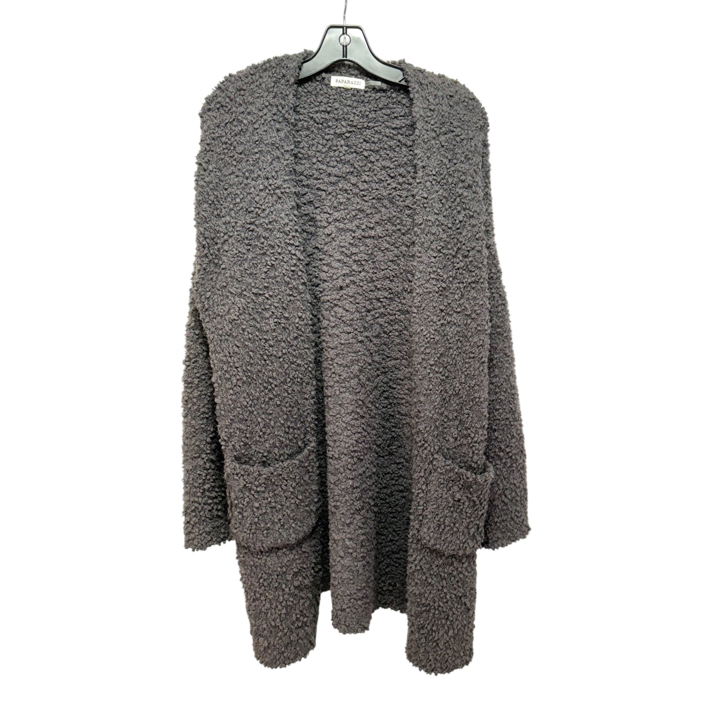 Sweater Cardigan By Paparazzi In Grey, Size: M