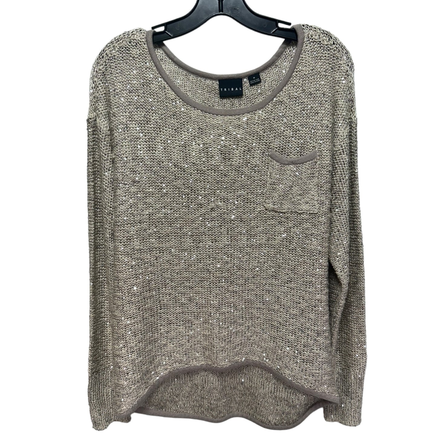 Sweater By Tribal In Tan, Size: M