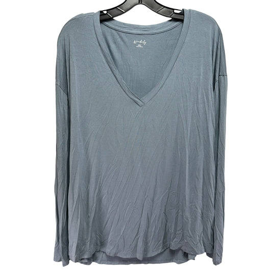 Top Long Sleeve By Wonderly In Blue, Size: XXL