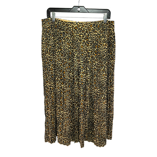 Pleated Skirt Midi By J. Crew In Animal Print, Size: 12