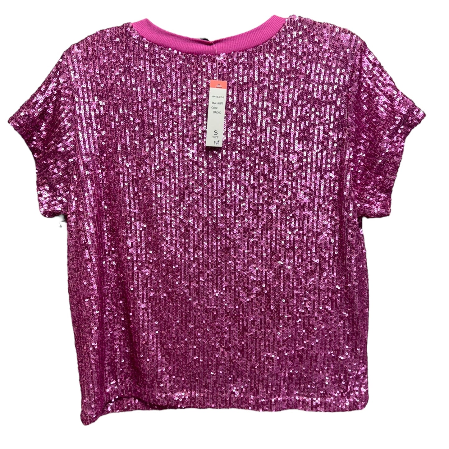 Sequin Tee By Elliott Lauren In Pink, Size: S