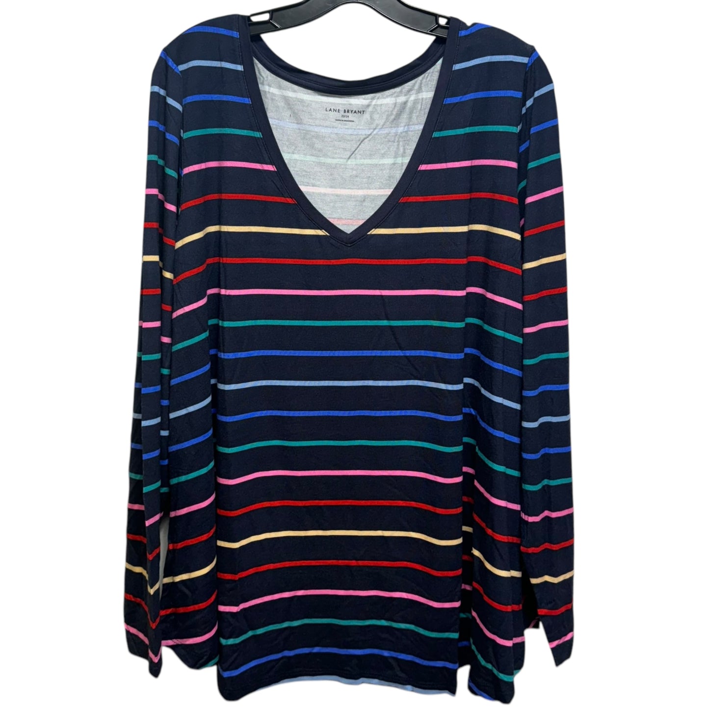 Top Long Sleeve By Lane Bryant In Striped Pattern, Size: 22