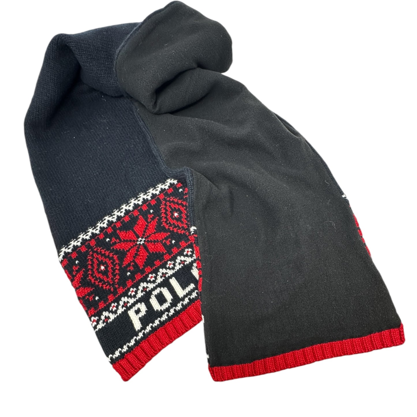 Snow Day Scarf Winter By Polo Ralph Lauren In Black & Red