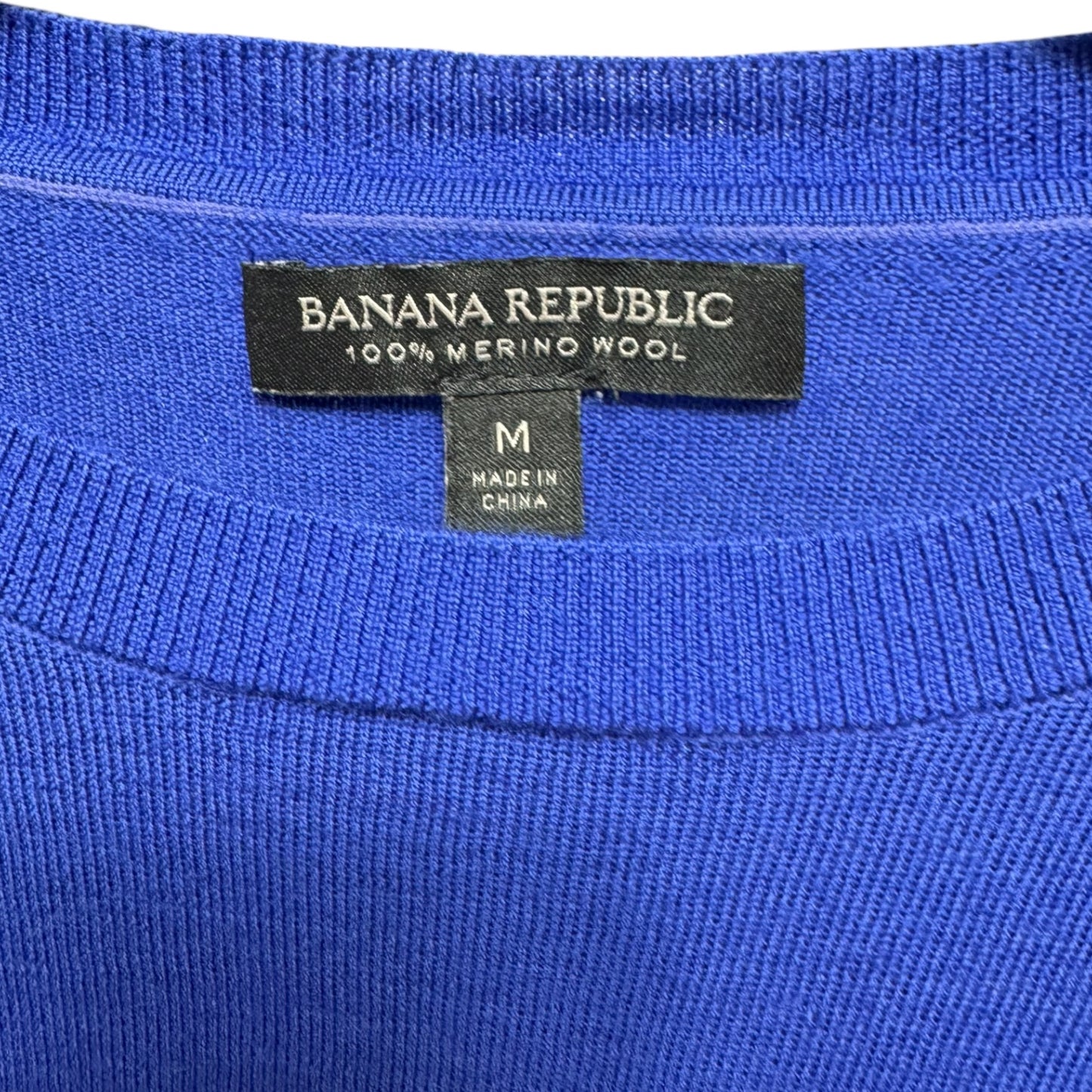 Merino Wool Sweater By Banana Republic In Blue, Size: M