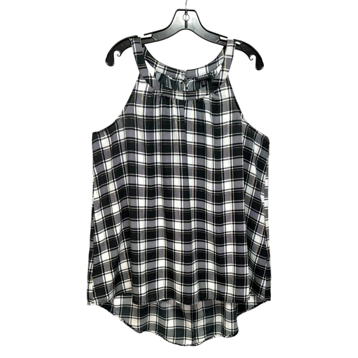 Top Sleeveless By Torrid In Plaid Pattern, Size: Xl