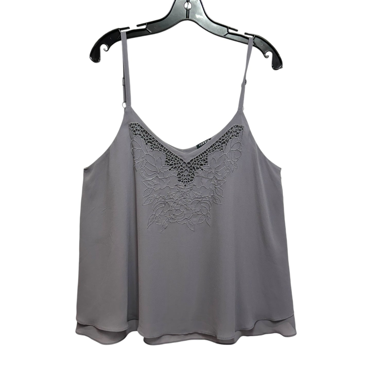 Top Sleeveless By Torrid In Grey, Size: M