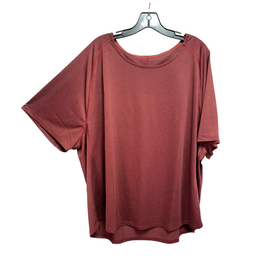 Athletic Top Short Sleeve By All In Motion In Brown, Size: 3x