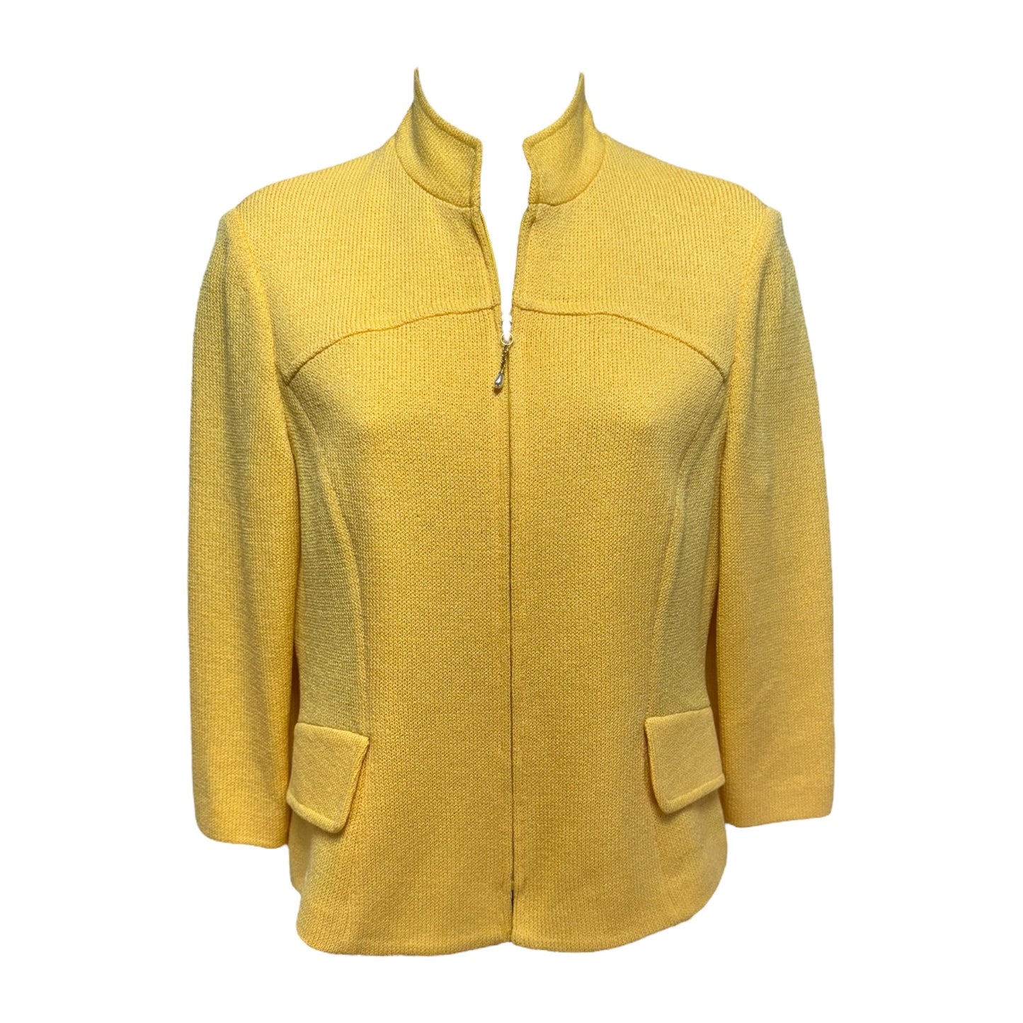 Blazer Designer By St John Collection In Yellow, Size: 4