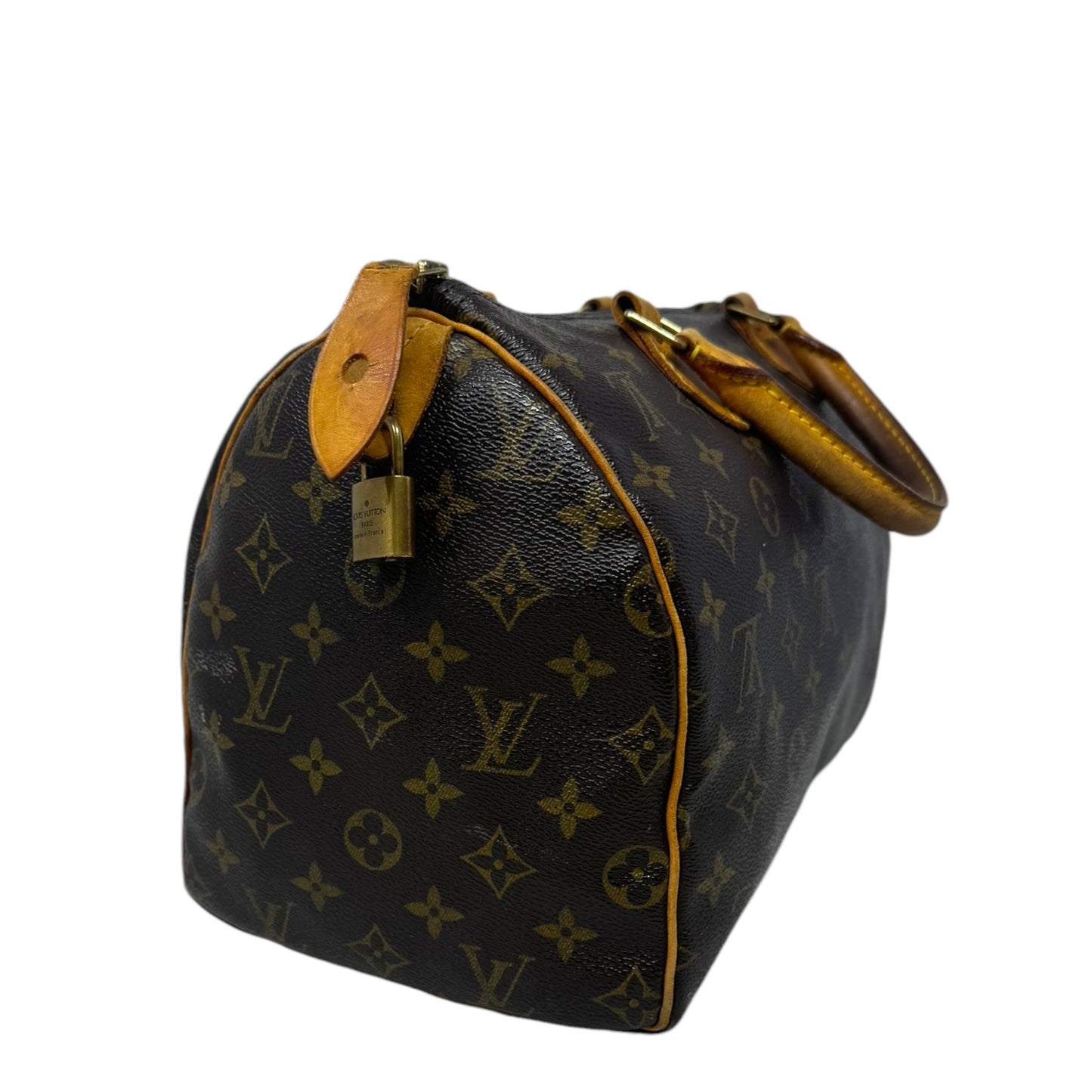 Speedy 30 Monogram Canvas Satchel Luxury Designer By Louis Vuitton, Size: Medium