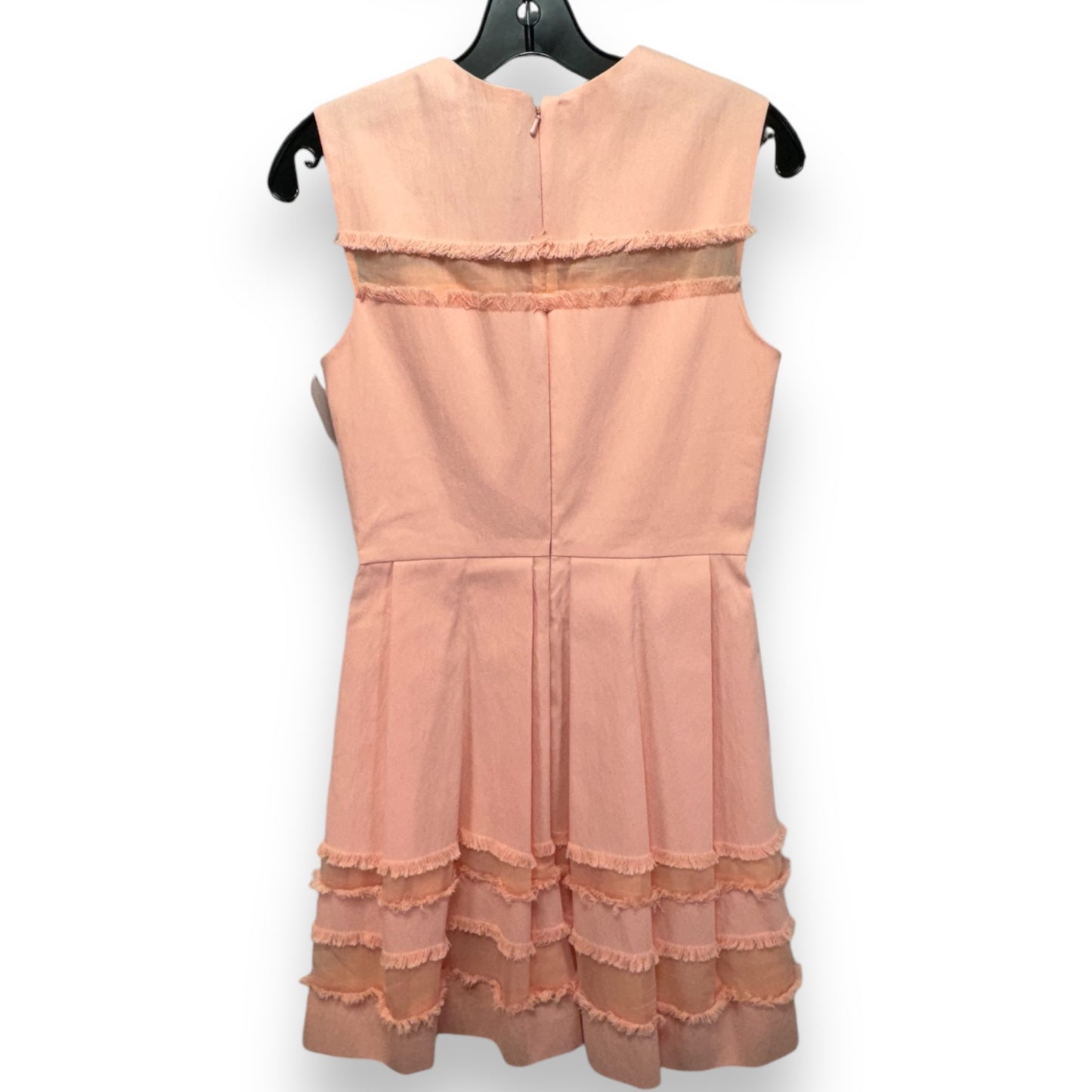 Grace Full-Skirt Fringe-Trim Dress Designer By Lela Rose In Blush, Size: 6