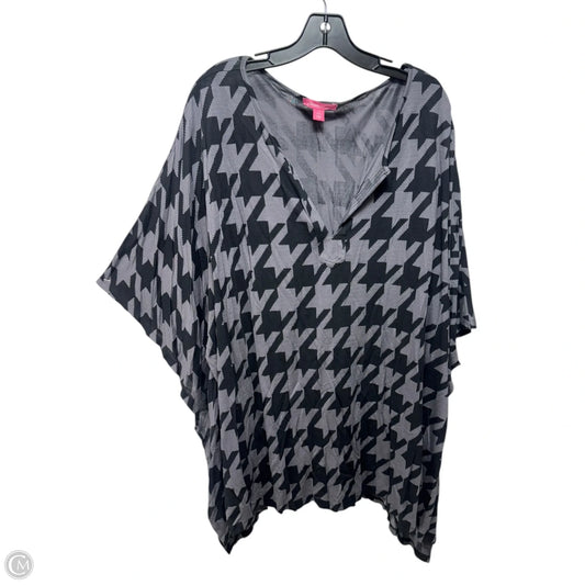 Herringbone Top 3/4 Sleeve By Woman Within In Grey, Size: 2X