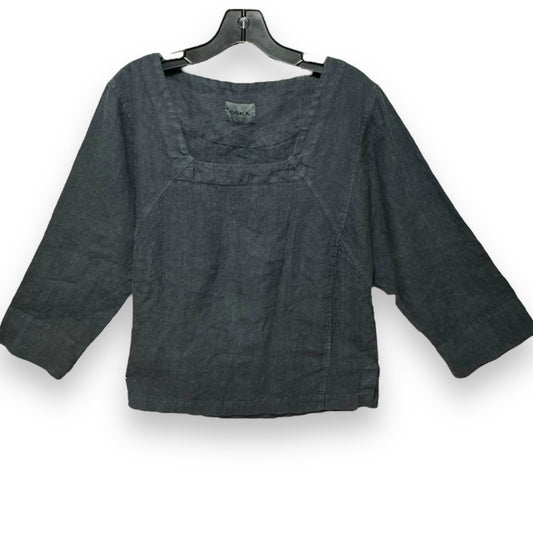 Top 3/4 Sleeve By Oska In Grey, Size: 2