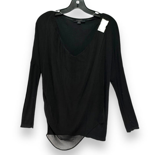 Top Long Sleeve Designer By All Saints In Black, Size: S