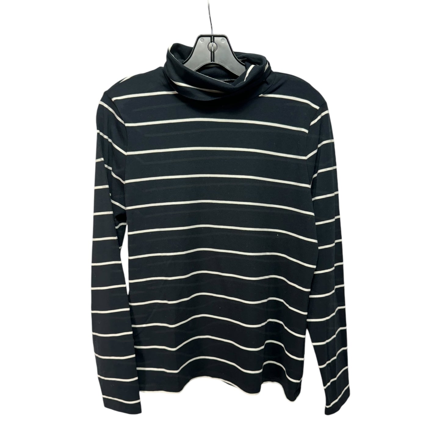 Top Long Sleeve By Talbots In Striped Pattern, Size: M