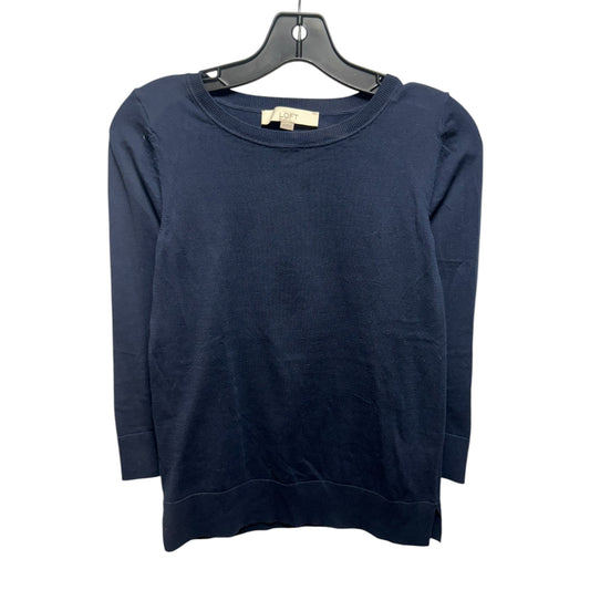 Top Long Sleeve By Loft In Navy, Size: Xs