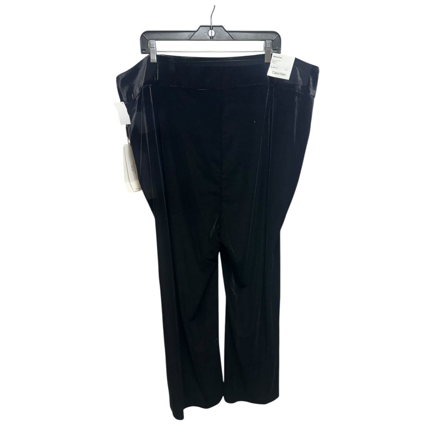 Velvet Pants Wide Leg By Calvin Klein In Black, Size: 20