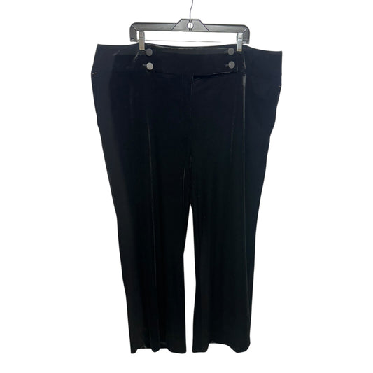 Velvet Pants Wide Leg By Calvin Klein In Black, Size: 20