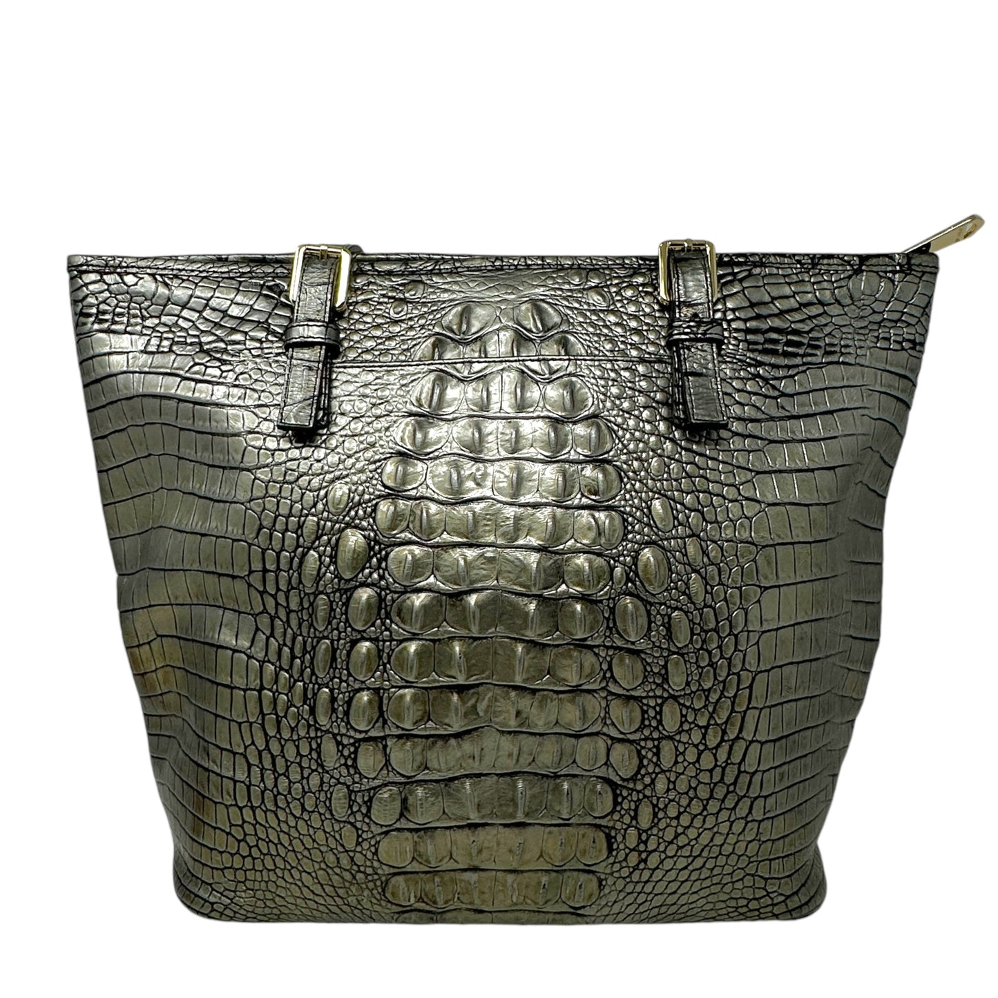 Asher Zip Top Tote Designer By Brahmin, Size: Large