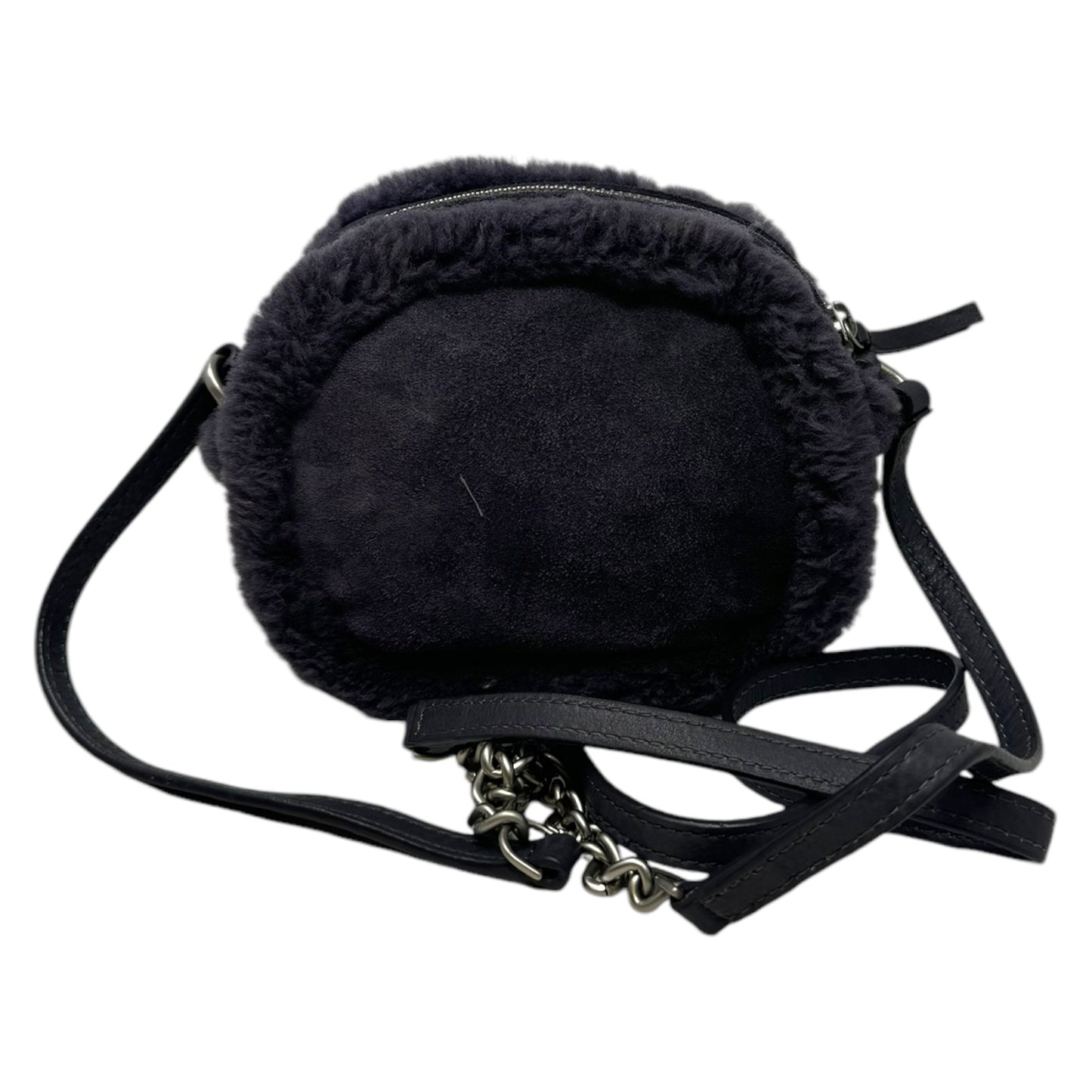 Quinn Suede & Fur Trim Crossbody Bag Designer By Ugg, Size: Small