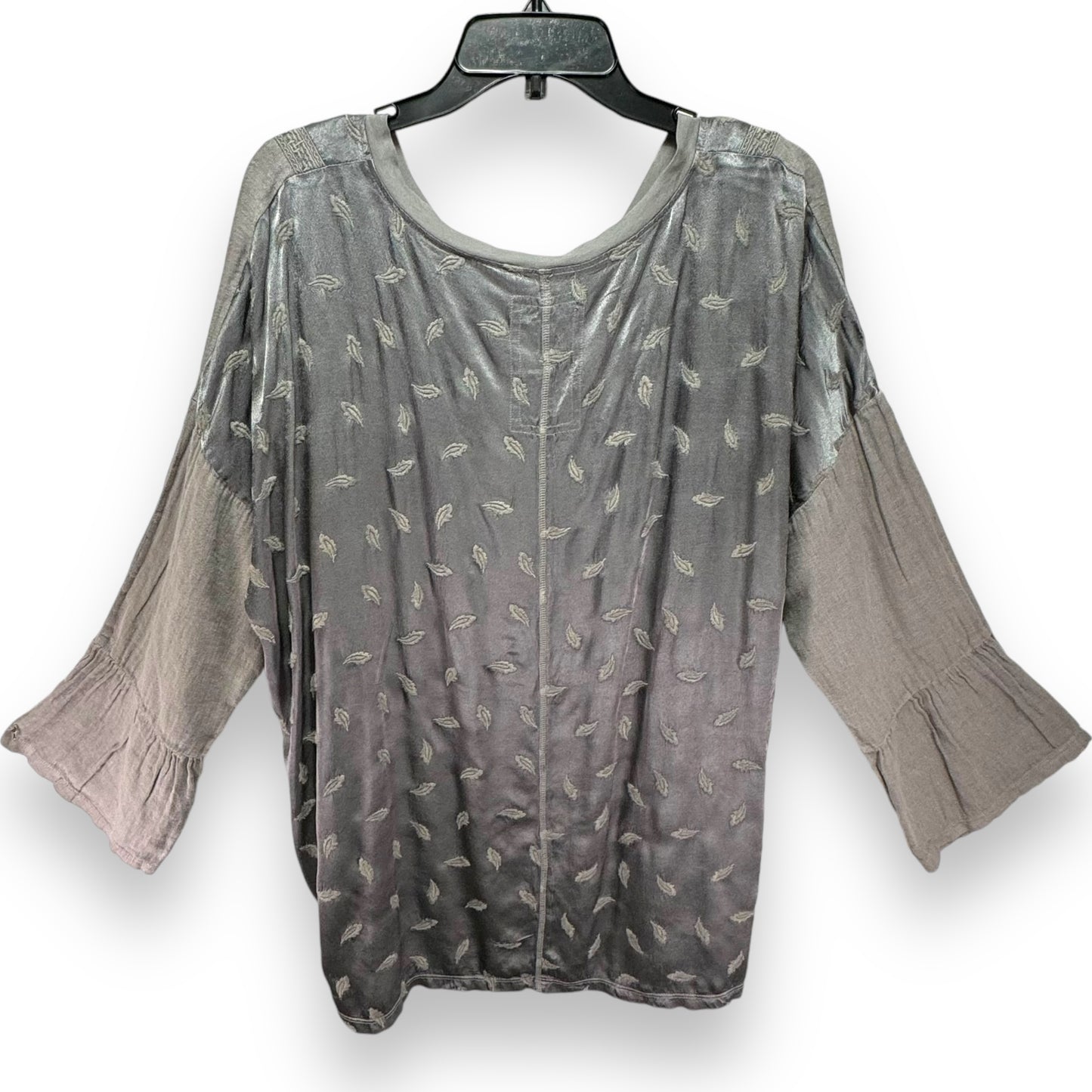 Top Long Sleeve By Johnny Was In Grey, Size: L