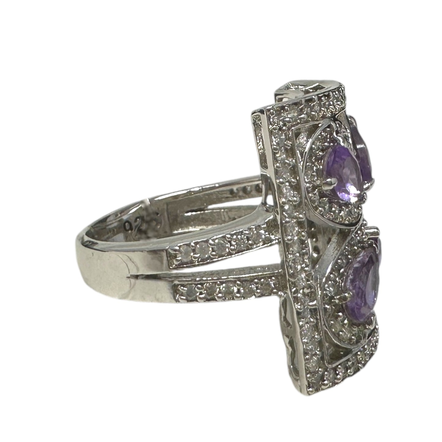 Sterling Silver & Amethyst Ring By Unbranded, Size: 9