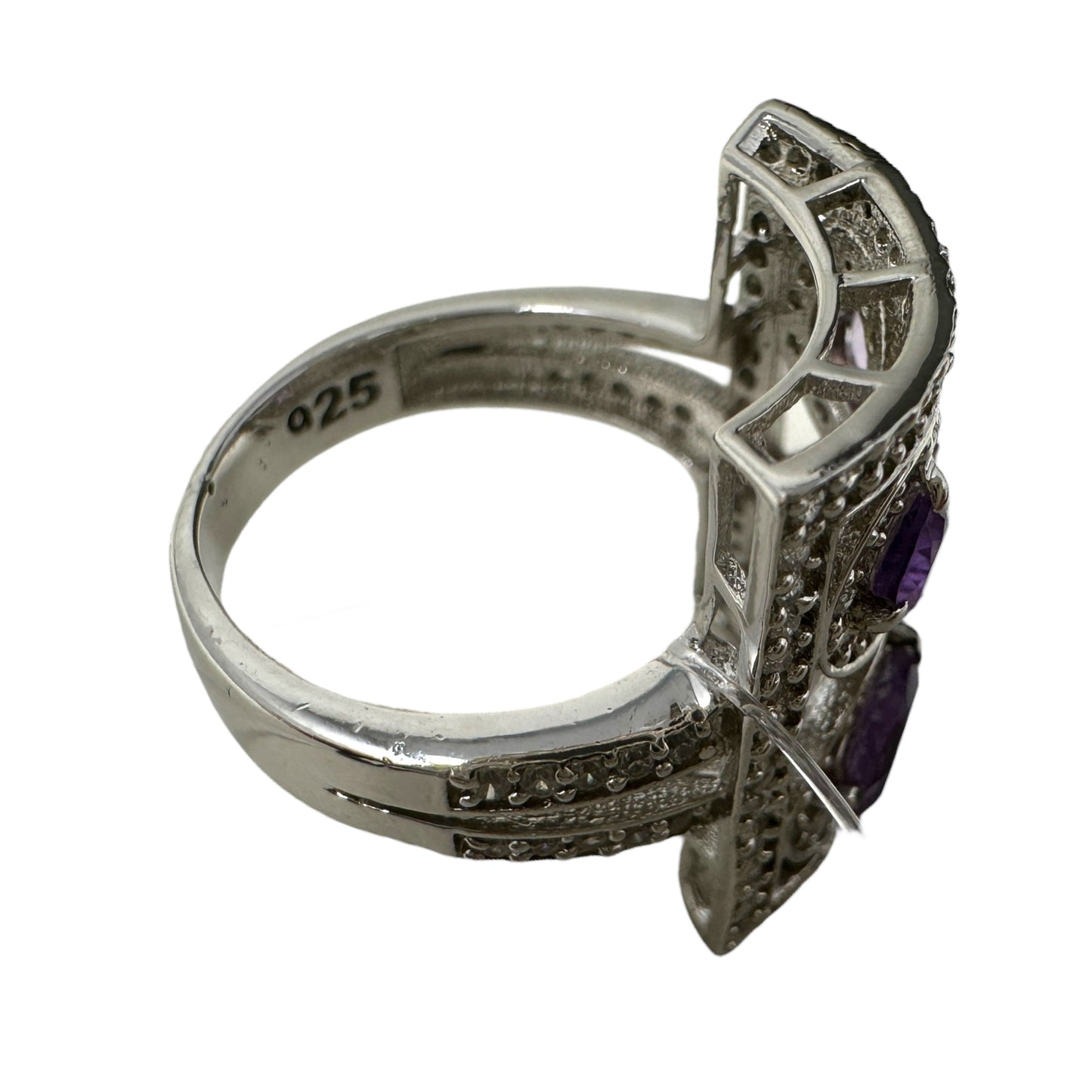 Sterling Silver & Amethyst Ring By Unbranded, Size: 9