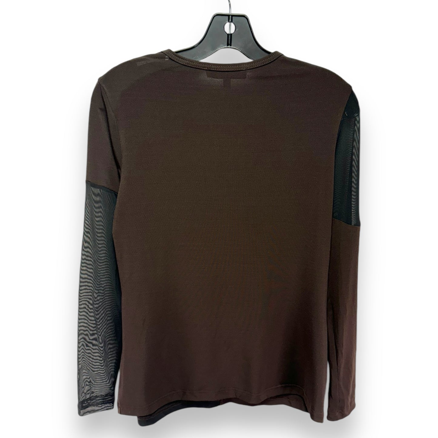 Mesh Detail Top Designer By Anatomie In Black & Brown, Size: S