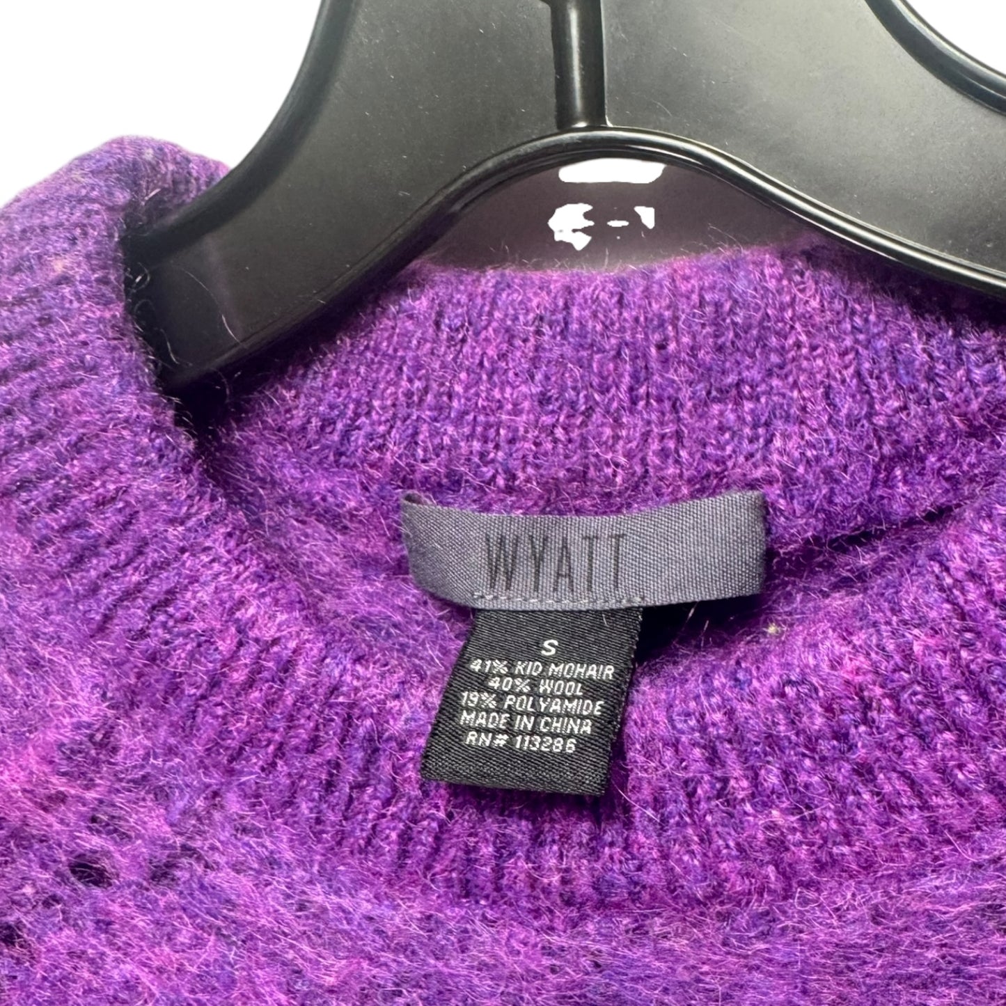 Mohair Blend Sweater By Wyatt In Purple, Size: S