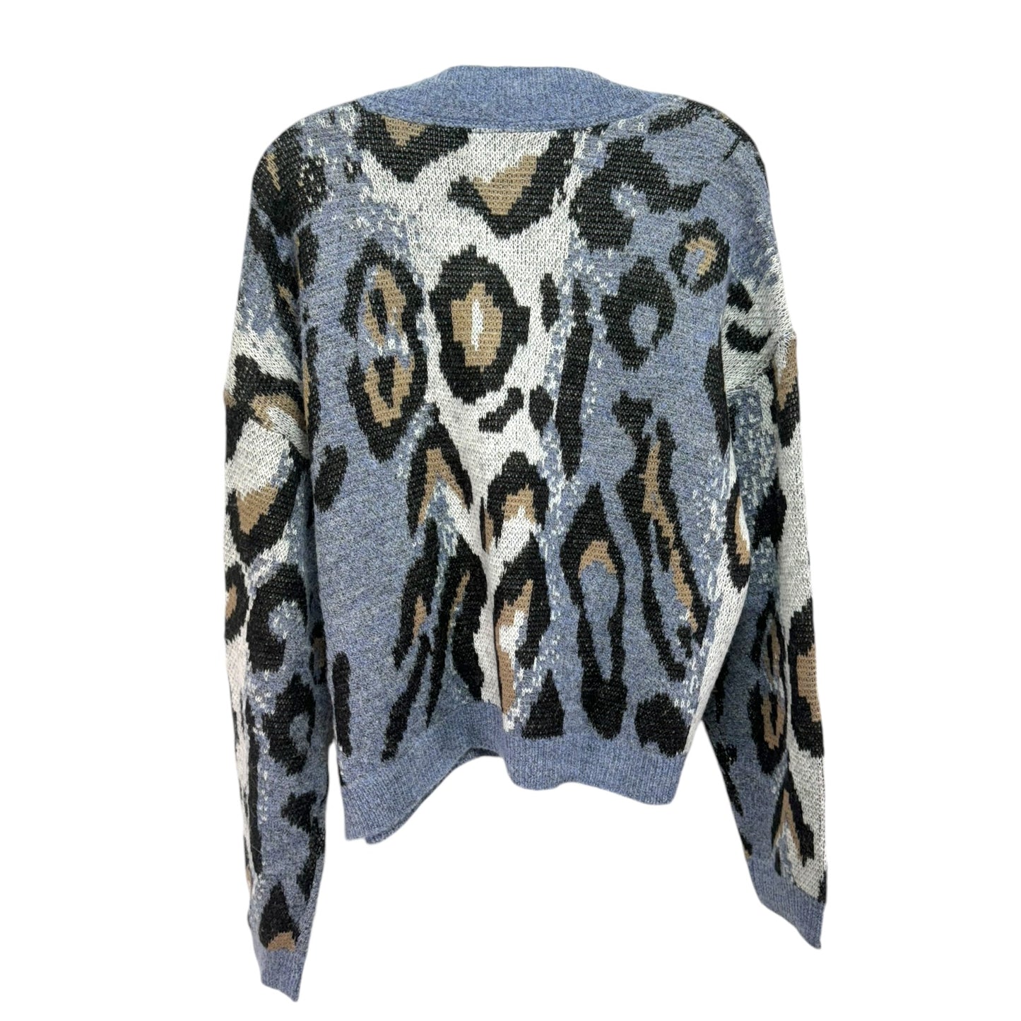 Sweater Cardigan By Buffalo David Bitton In Animal Print, Size: Xl