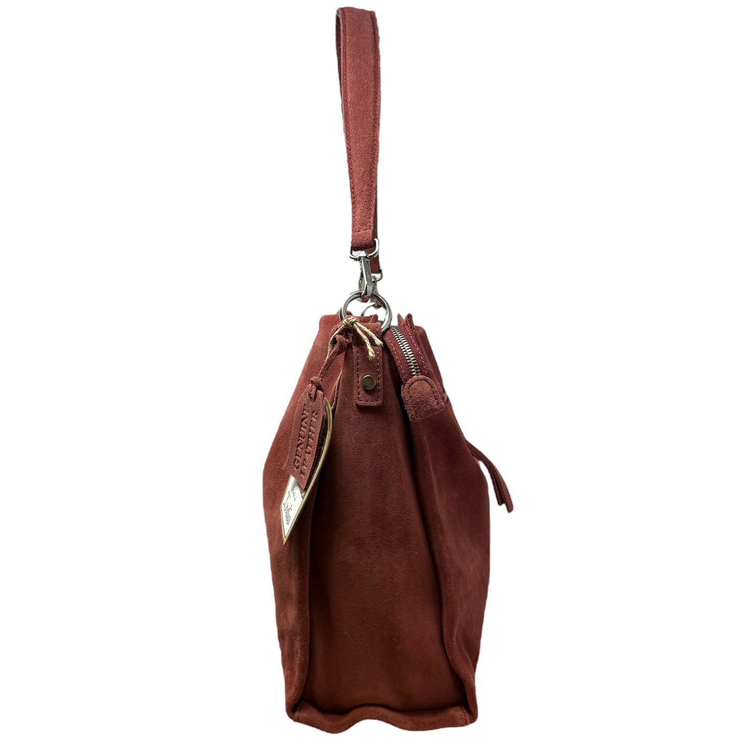 Made In India Suede Hobo Bag By Unbranded, Size: Medium