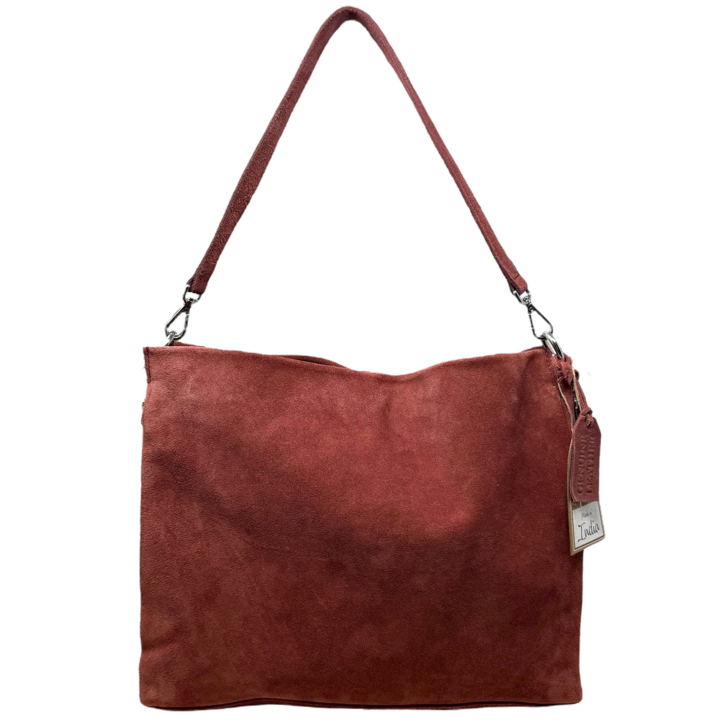 Made In India Suede Hobo Bag By Unbranded, Size: Medium