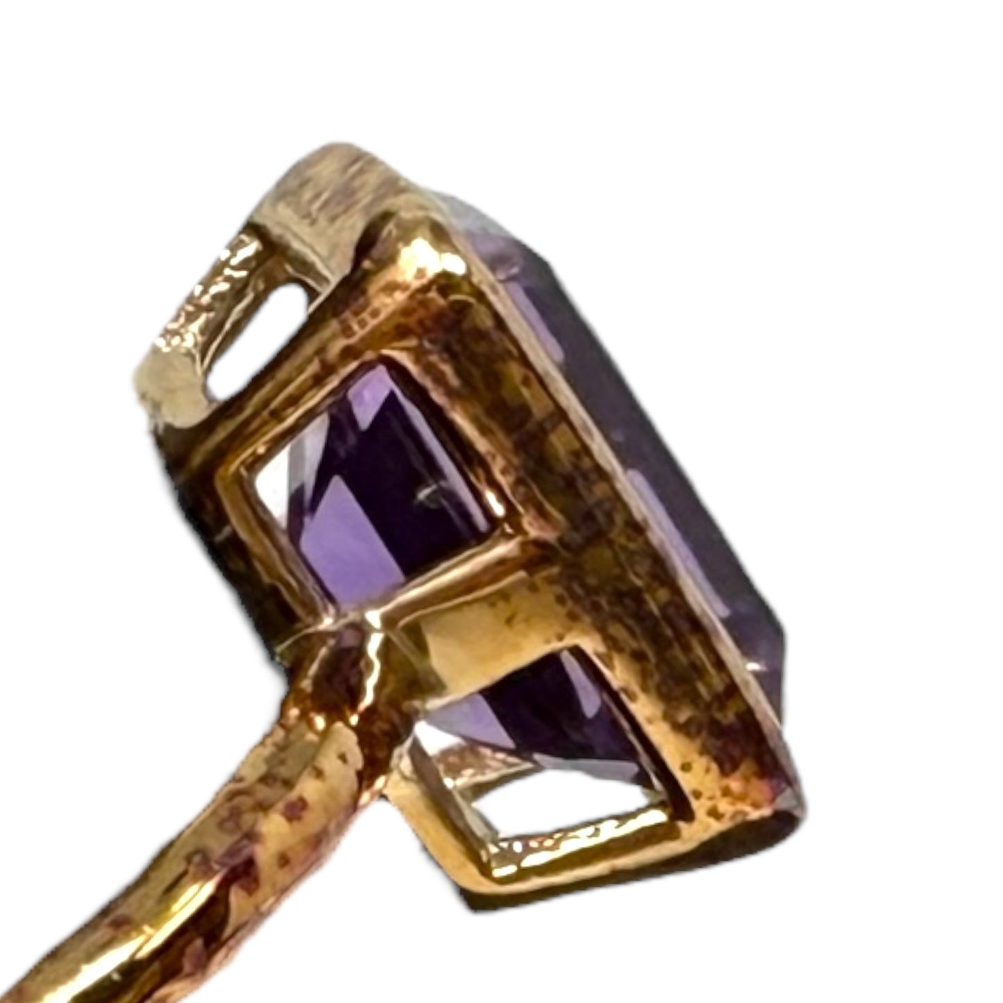 14k Gold Plated Over 925 Sterling Silver & Amethyst Ring By Unbranded, Size: 7