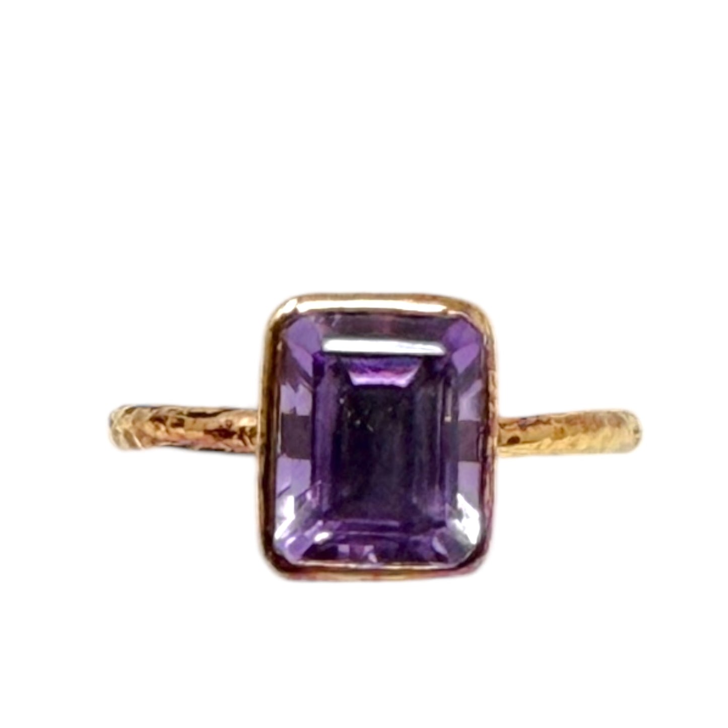 14k Gold Plated Over 925 Sterling Silver & Amethyst Ring By Unbranded, Size: 7